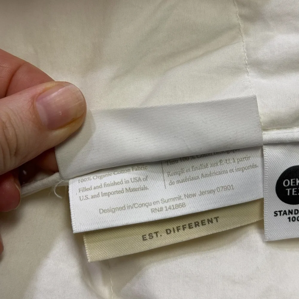 Boll & Branch Midweight Down Comforter White Organic Cotton  Queen Duvet
